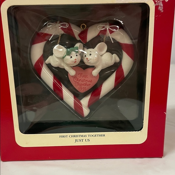 First Christmas Together  1991 Ornament with Mice - Picture 1 of 6
